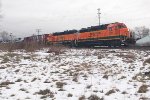 BNSF 2516 in GP30 body nee ATSF leading the local switching industry 